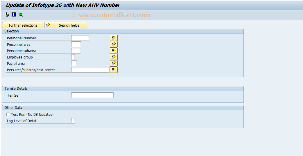 SAP TCode PC00_M02_UAHV1 - Update IT36 with New AHV Number 