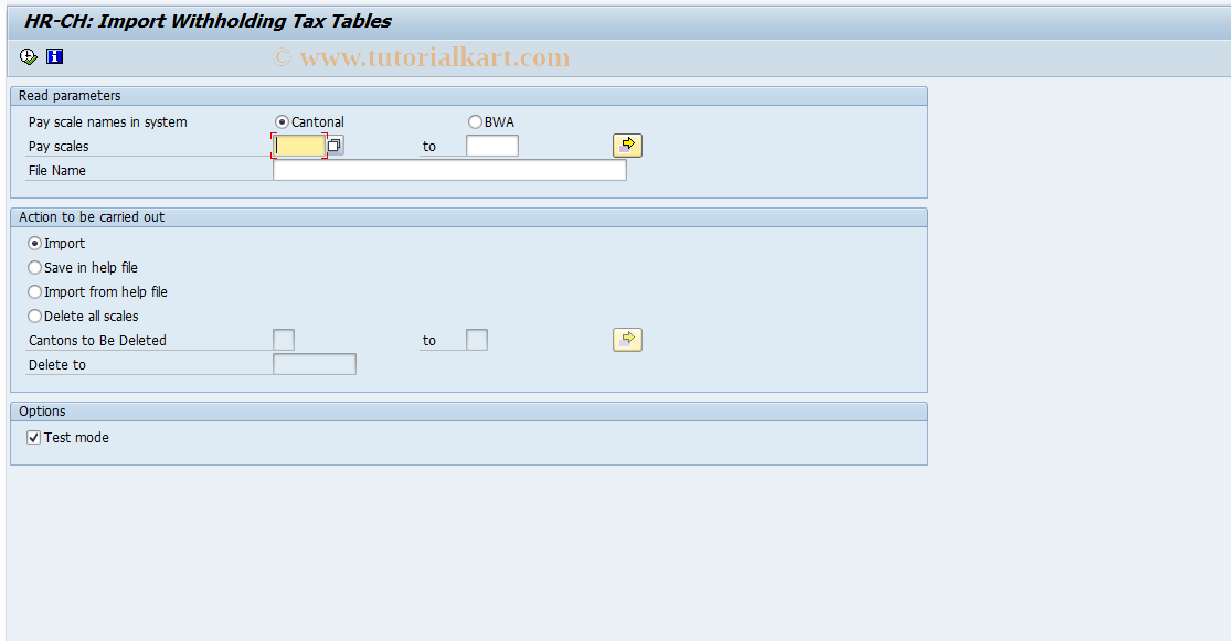 SAP TCode PC00_M02_UQST2 - Read Withholding Tax BWA Diskette
