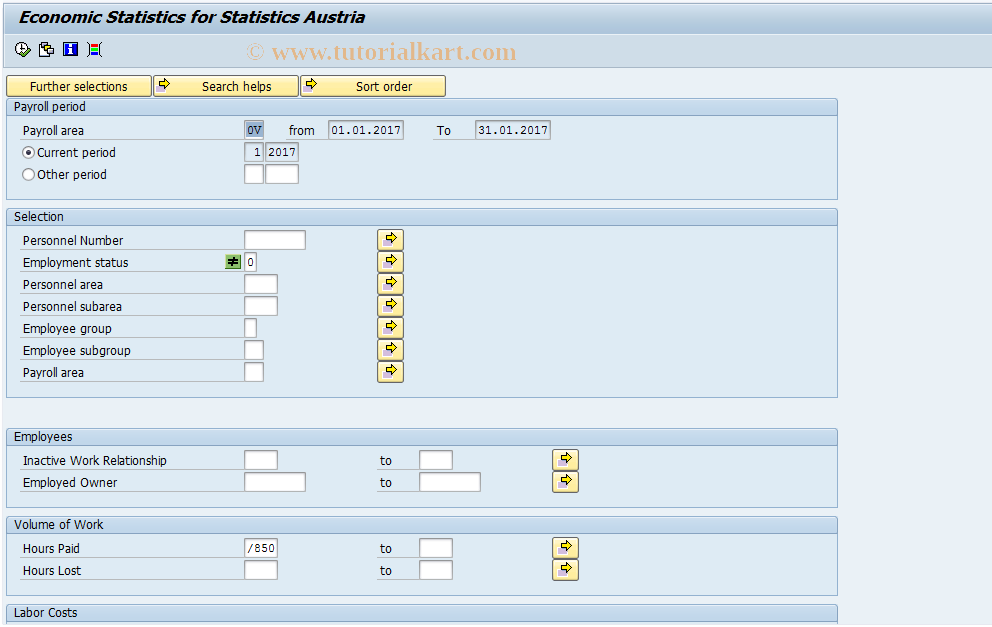 SAP TCode PC00_M03_CIST - Economic Statistics 03