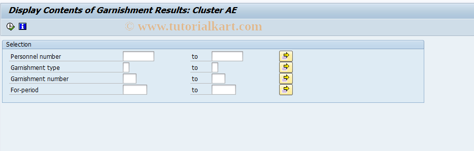 SAP TCode PC00_M03_CLSTAE - Display Garnish. Result Cluster AE