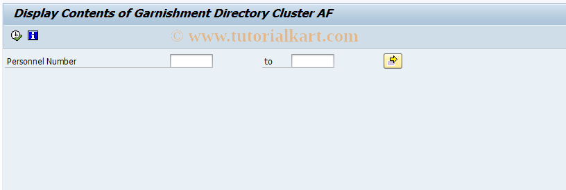 SAP TCode PC00_M03_CLSTAF - Display Garnish. Direct. Cluster AF