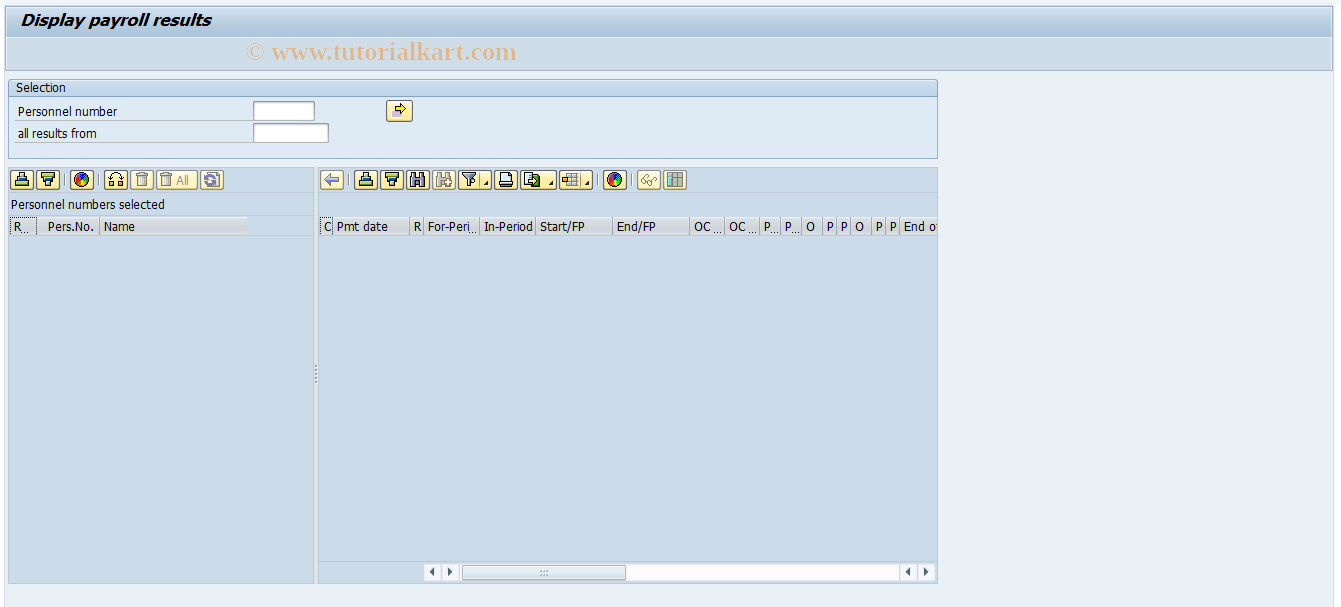 SAP TCode PC00_M03_CLSTRA - Display Payroll Results