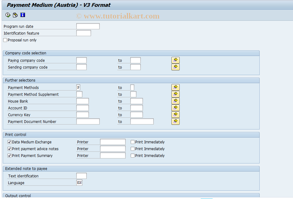 SAP TCode PC00_M03_FFOP - Data Medium Transfer Format V3