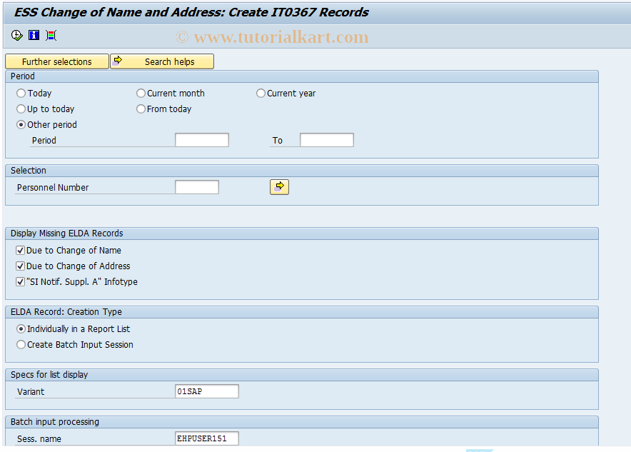 SAP TCode PC00_M03_IELD - Check ELDA Records