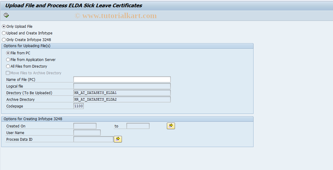 SAP TCode PC00_M03_KB2A - Upload PC File for KB