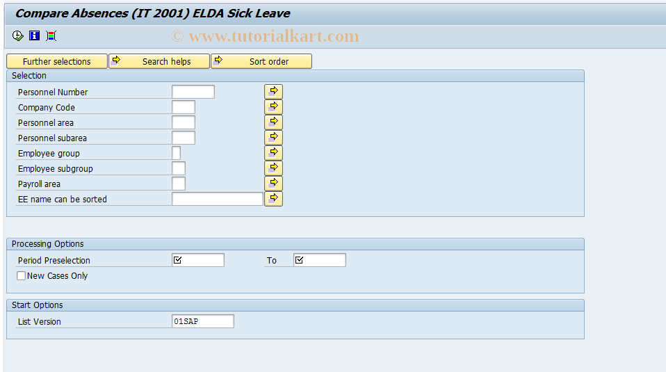 SAP TCode PC00_M03_KMAT - Compare KB Notification with IT2001