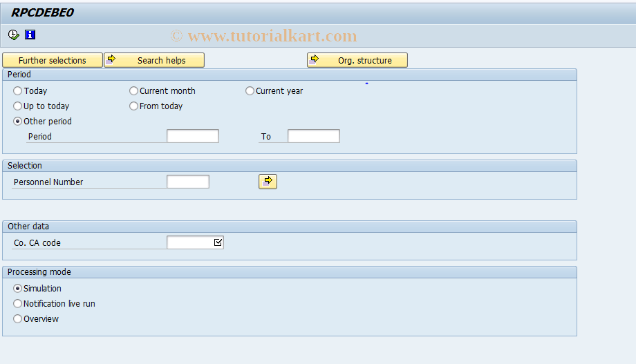 SAP TCode PC00_M04_CDEB - Delt@ RATSB - Accidents with o leave