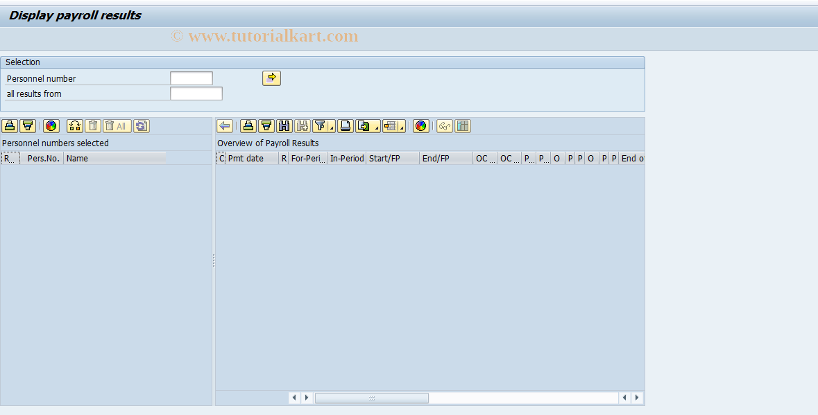 SAP TCode PC00_M04_CLSTR - Display payroll results