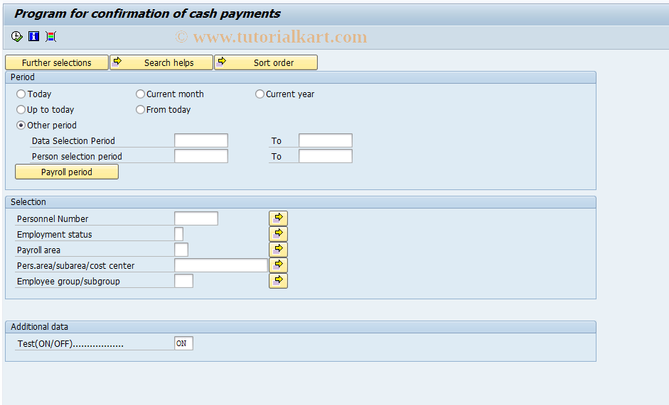 SAP TCode PC00_M04_CPEF - Confirm cash payments