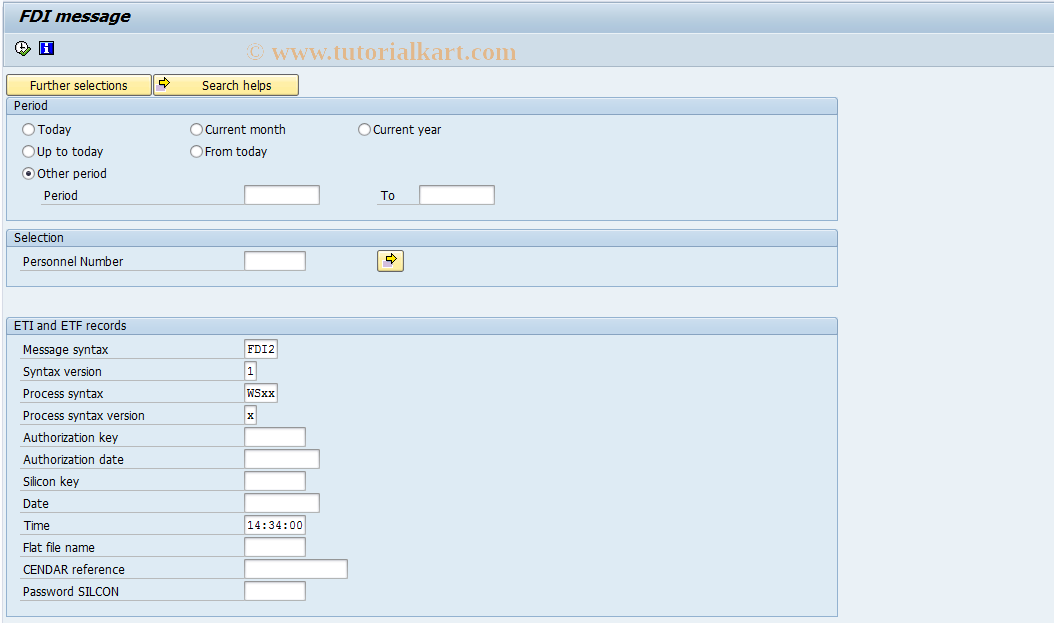 SAP TCode PC00_M04_MENS_FDI - FDI message