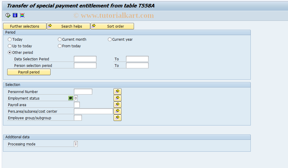 SAP TCode PC00_M04_RPCSPUE0 - Entitlements transfer