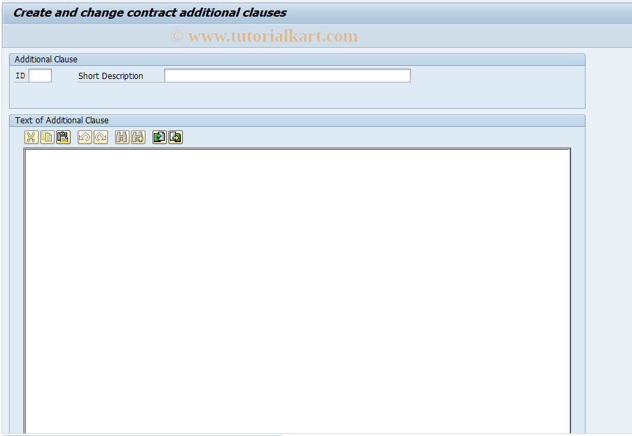 SAP TCode PC00_M04_RPUCLAE0 - Create and change additional clauses