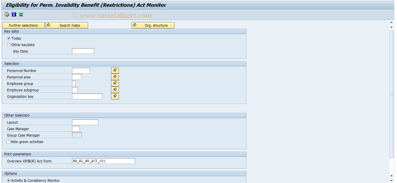 SAP TCode PC00_M05_LWPM - PW Monitor