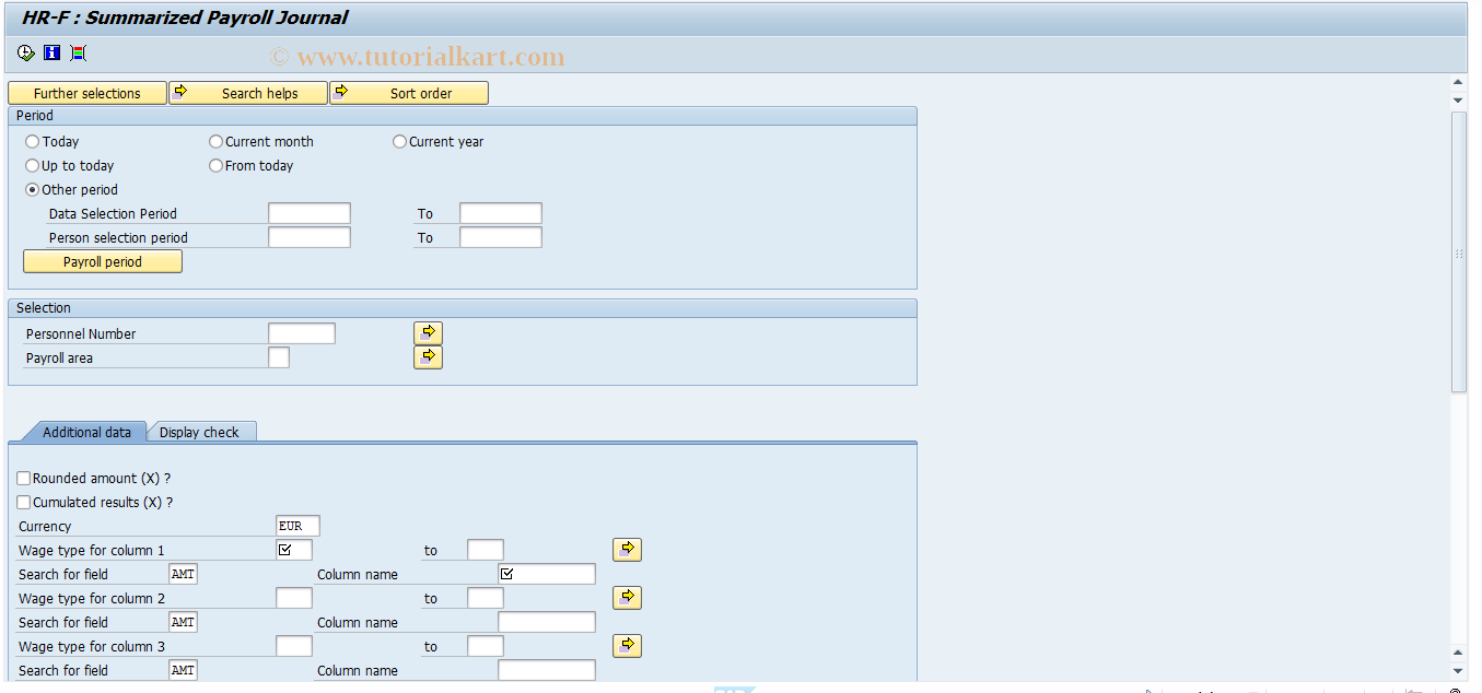 SAP TCode PC00_M06_CJDP - Summarized Journal