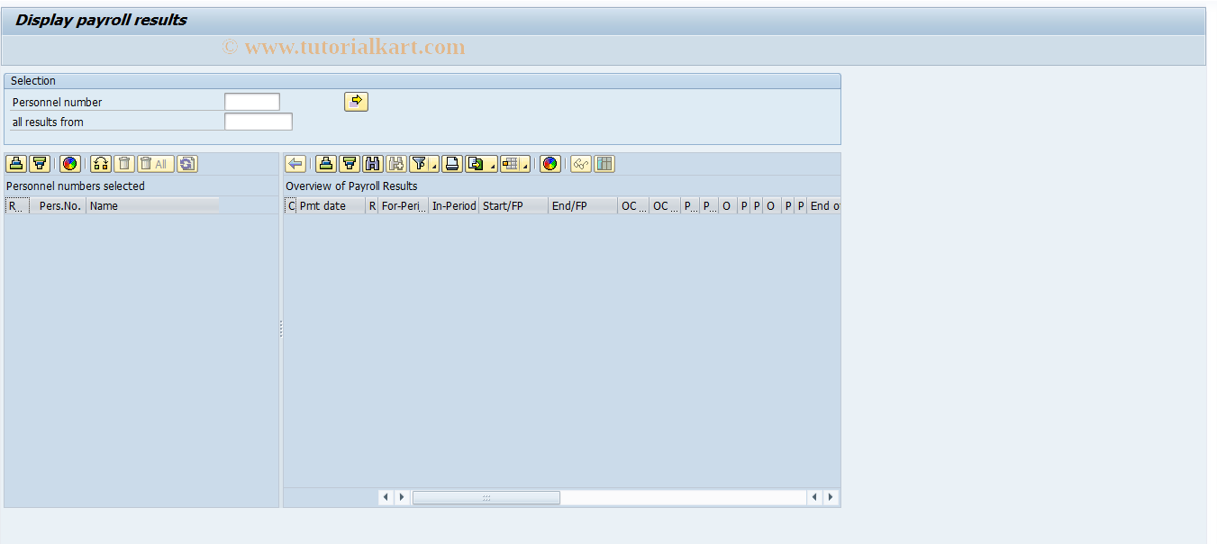 SAP TCode PC00_M06_CLSTR - Tools - payroll result