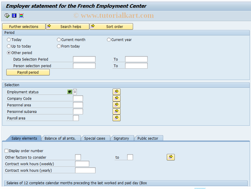 SAP TCode PC00_M06_LAAS - ASSEDIC Statement