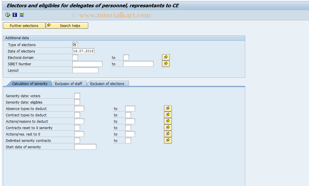 SAP TCode PC00_M06_LANC - Electors and elegible amts delegates