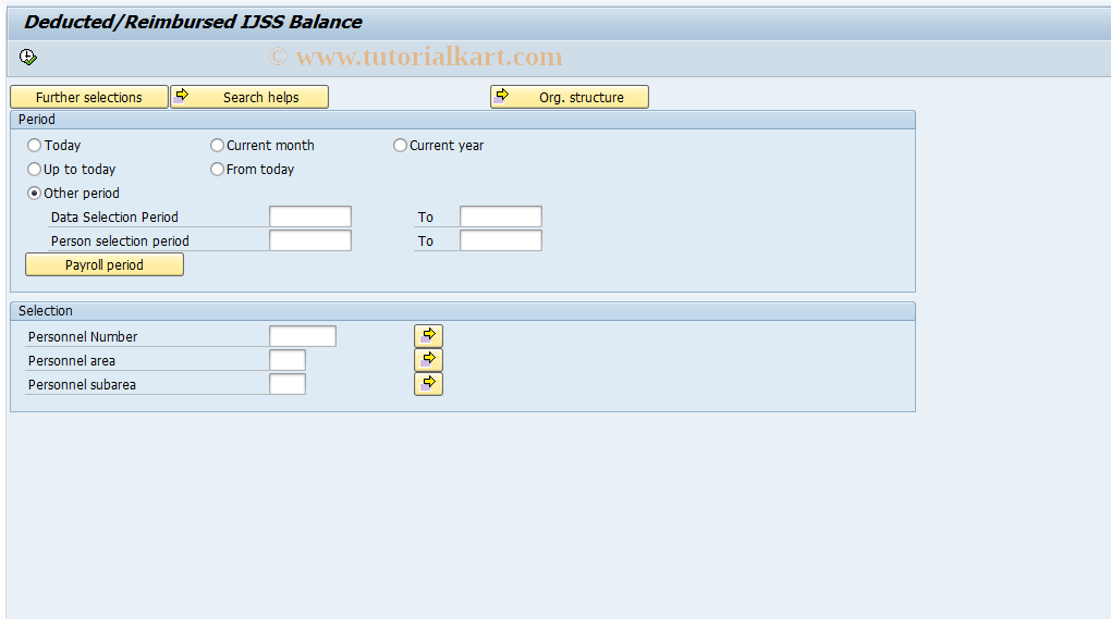 SAP TCode PC00_M06_LBIJ - SPSI Balance