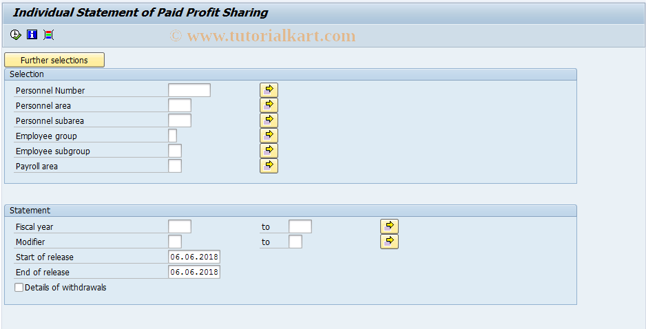 SAP TCode PC00_M06_LPAD -  Individual Summary of Paid PShare