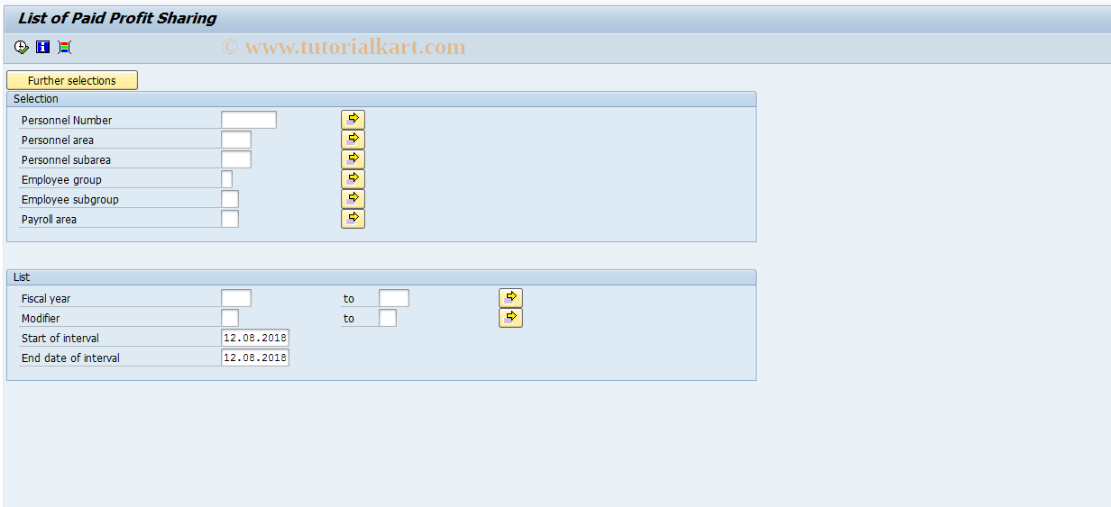 SAP TCode PC00_M06_LPAN - List of paid profit sharing