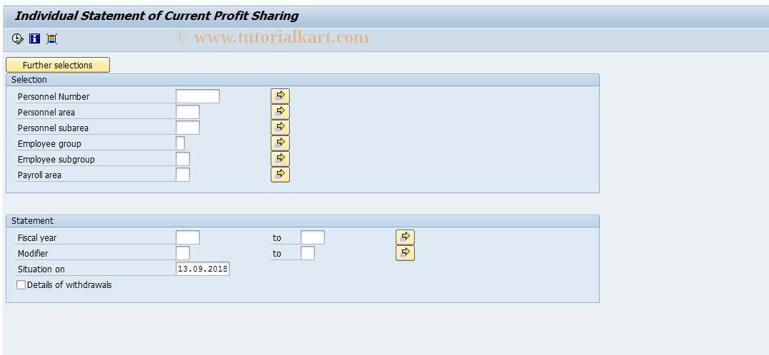 SAP TCode PC00_M06_LPAR - Profit sharing - individual form