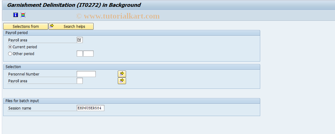 SAP TCode PC00_M06_LSA4 - Delimit Garnishment