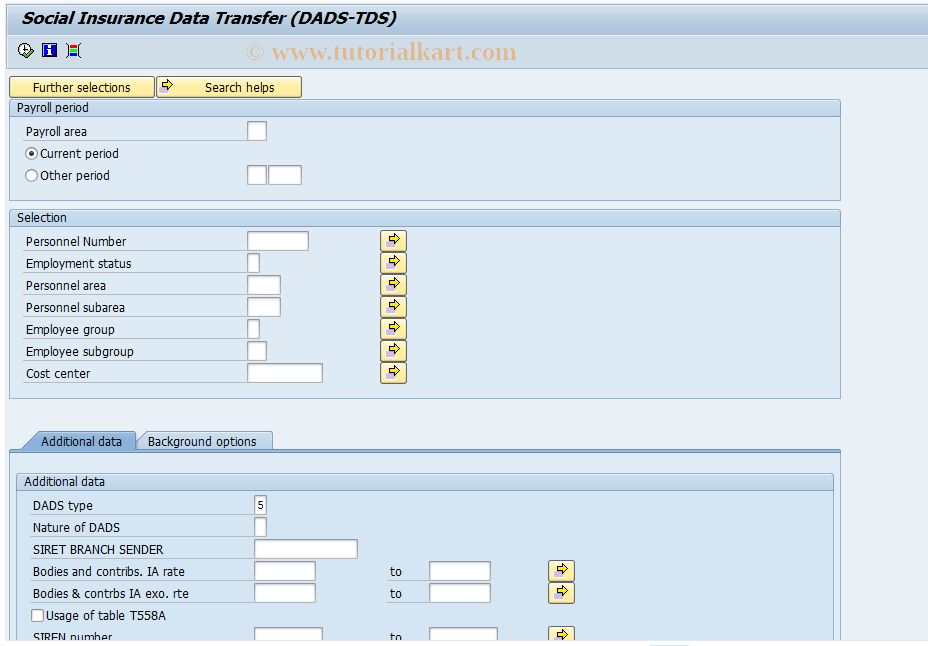 SAP TCode PC00_M06_LTDS - DADS-TDS