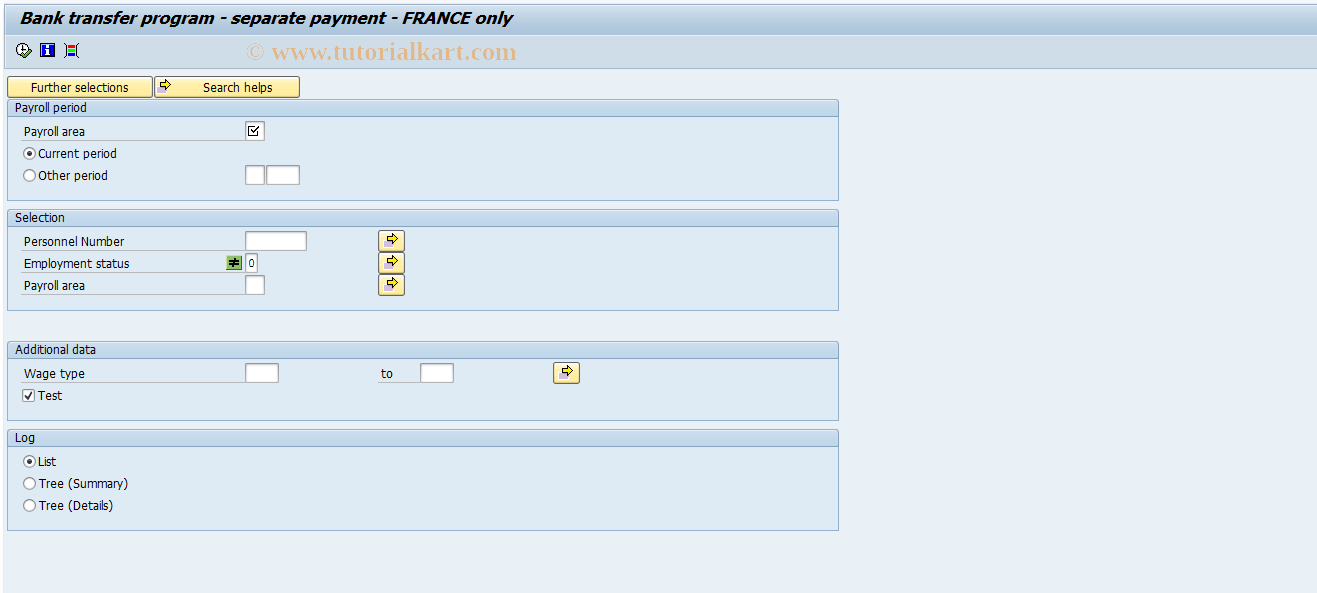 SAP TCode PC00_M06_RPCDTBF0 - Preliminary Program for DME