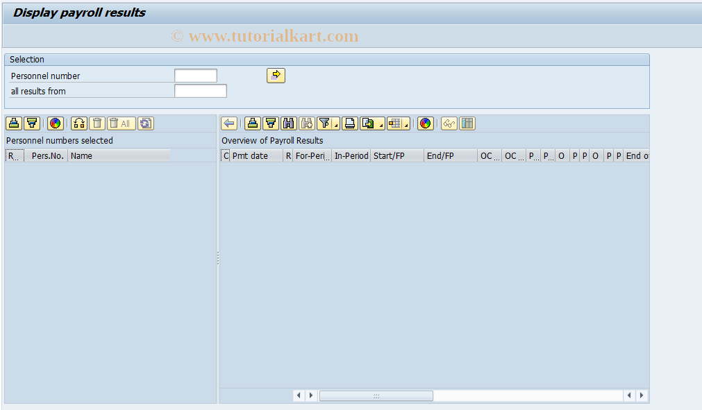 SAP TCode PC00_M07_DPR - Display payroll results