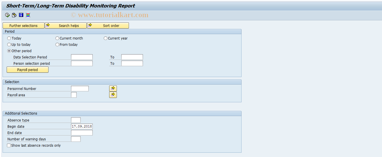 SAP TCode PC00_M07_STDR - STD/LTD Report