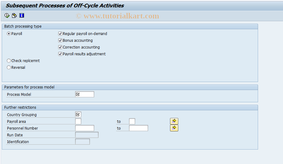 SAP TCode PC00_M07_XPM - Export/transf. to process model