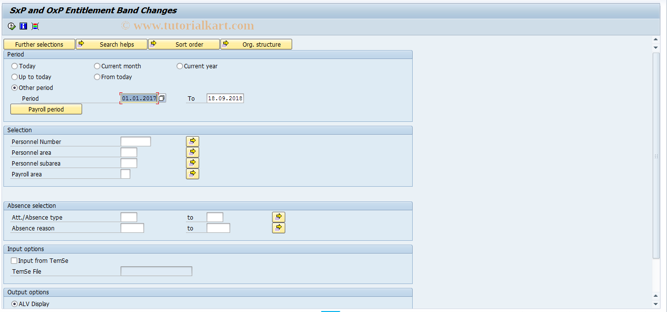 SAP TCode PC00_M08_BCHG - SxP and OxP band changes