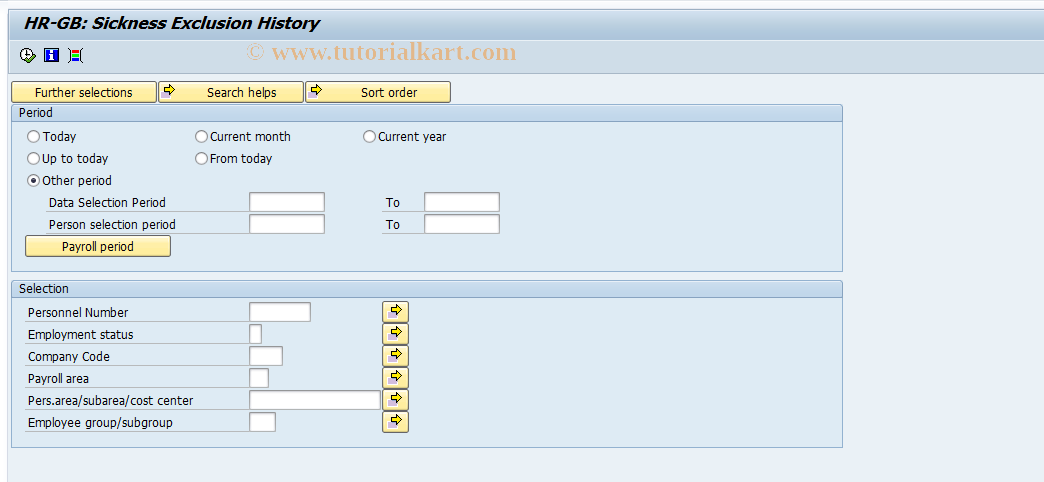 SAP TCode PC00_M08_CEXLN - Exclusions 08