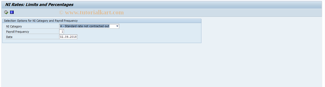 SAP TCode PC00_M08_CNIR - NI rates and limits