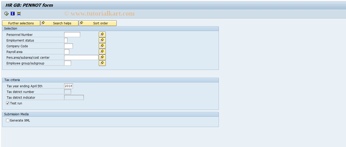 SAP TCode PC00_M08_CPENNOT_STD - PENNOT processing 08