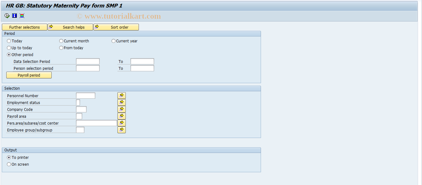 SAP TCode PC00_M08_CSMP1 - SMP 1 08