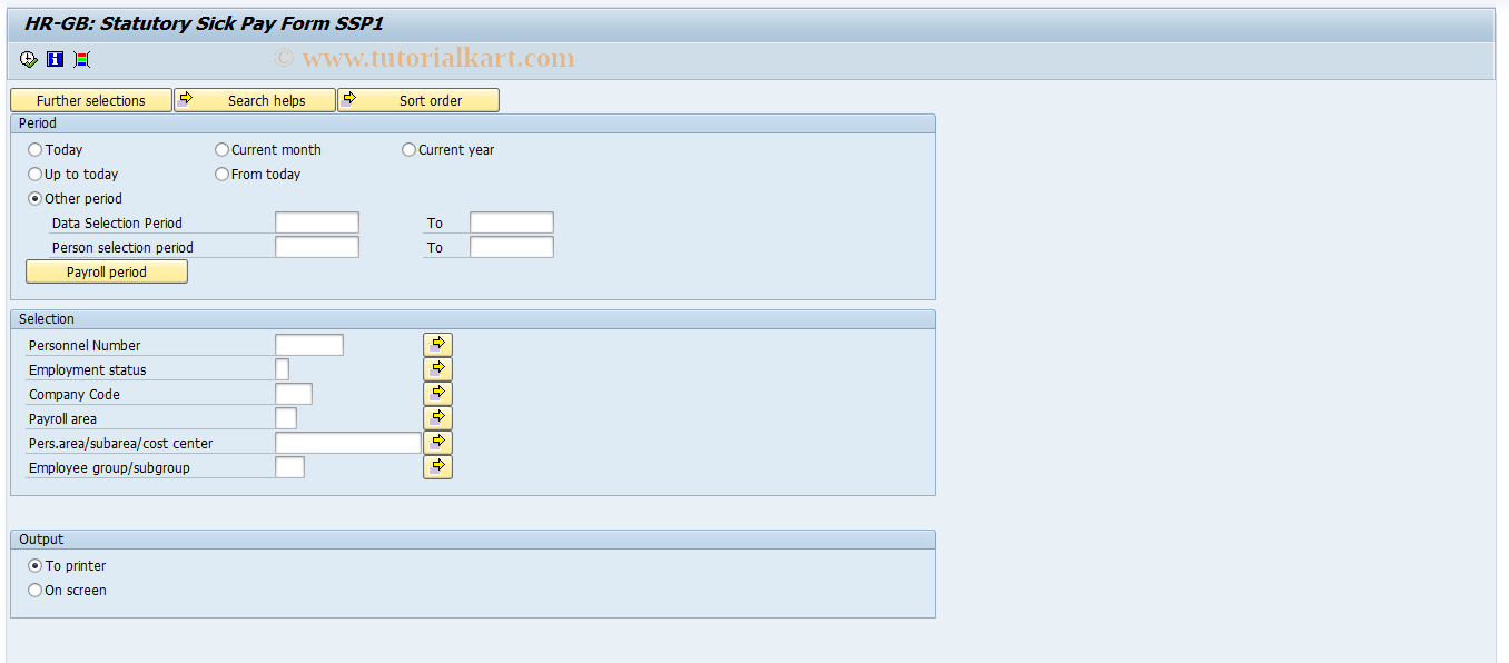 SAP TCode PC00_M08_CSSP1 - SSP 1 08