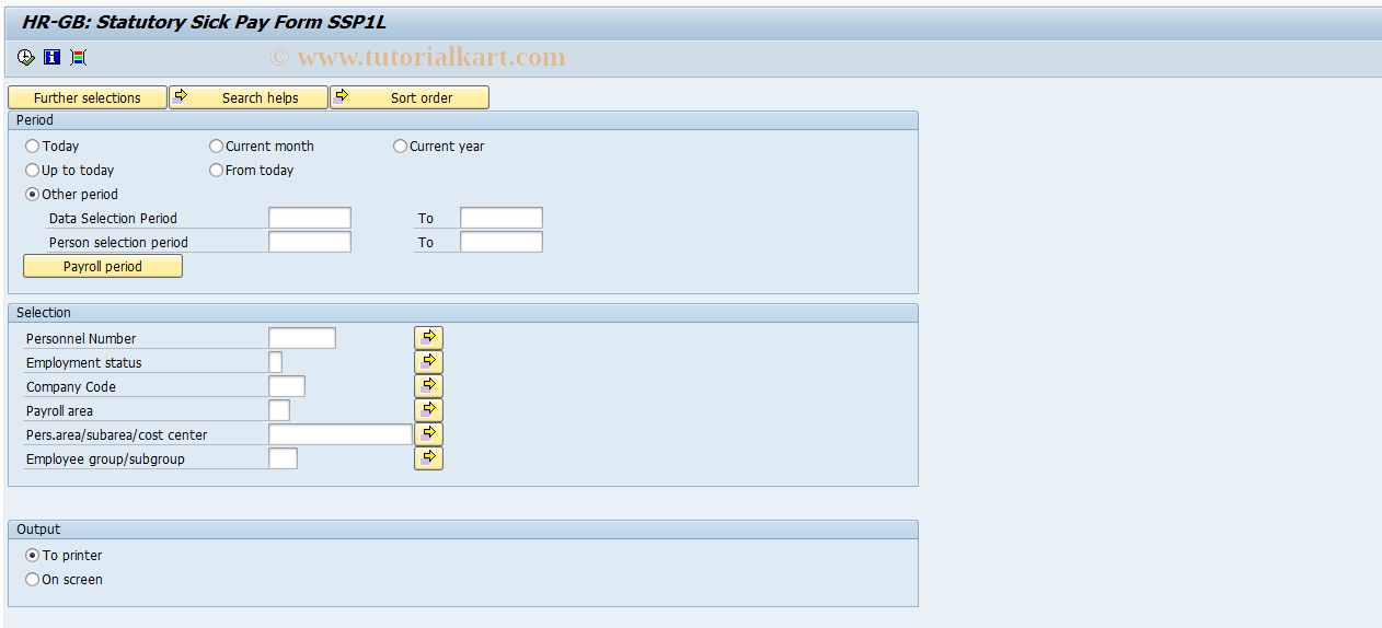 SAP TCode PC00_M08_CSSP1L - SSP 1(L) 08