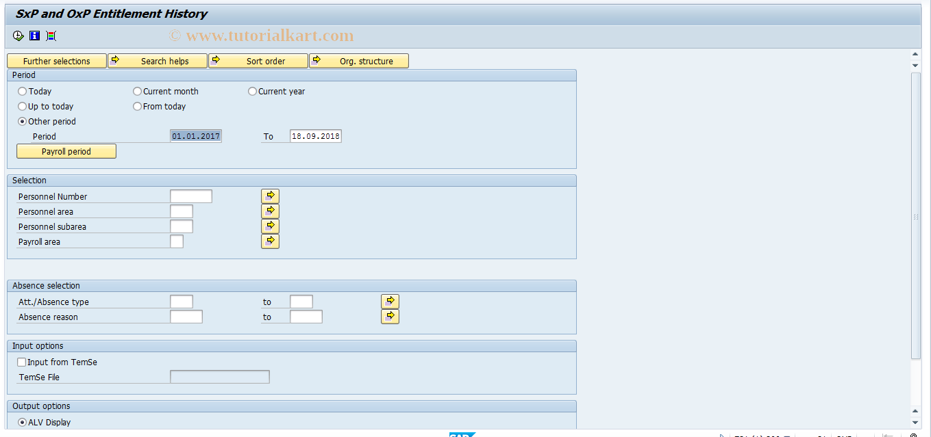 SAP TCode PC00_M08_HIST - SxP and OxP history