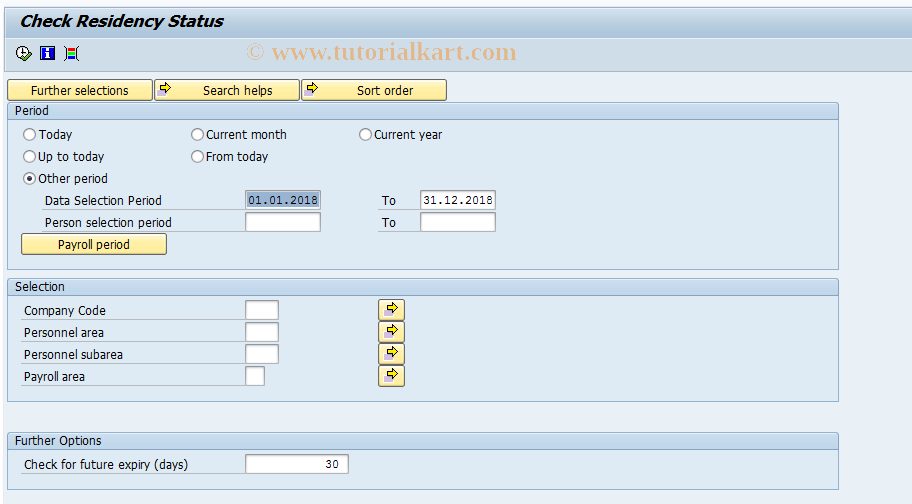 SAP TCode PC00_M08_PBS_RESIDEN - Check Residency Status