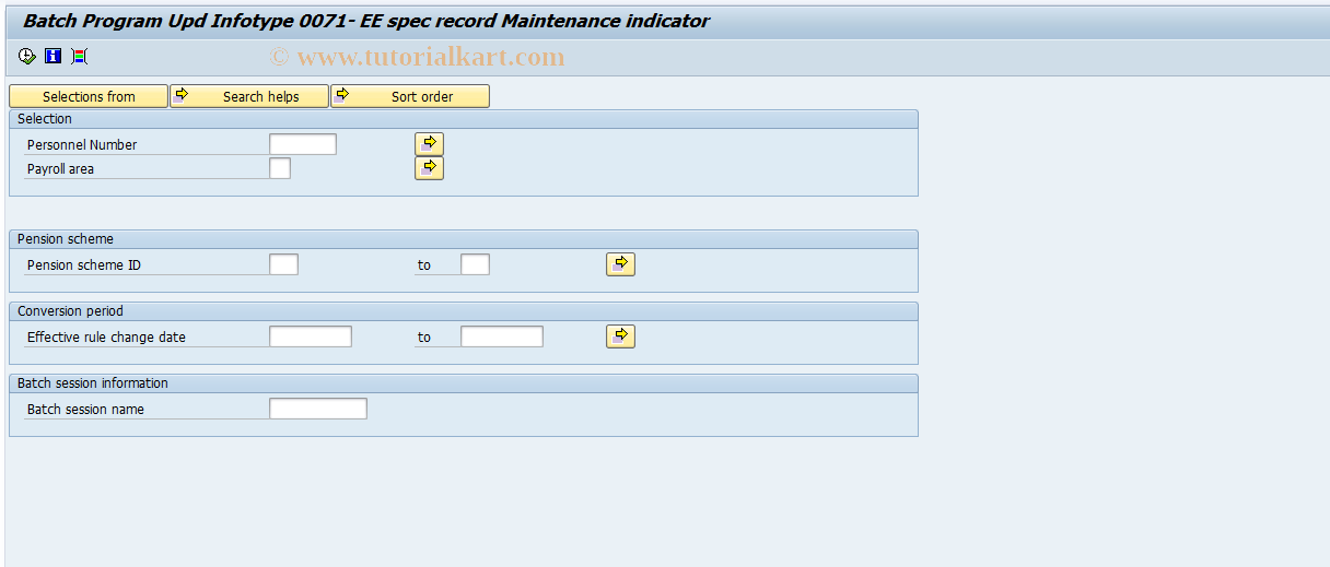 SAP TCode PC00_M08_PC_EXP - Update infotype 0071 with EE FLAG