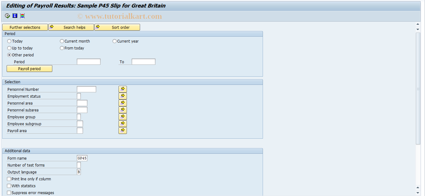 SAP TCode PC00_M08_RPCP45G0 - P45 form (old)