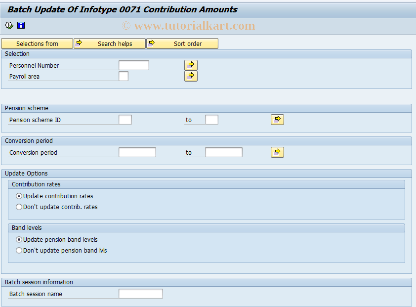 SAP TCode PC00_M08_RPPCUPG0 - Batch update of IT0071 pension amts.