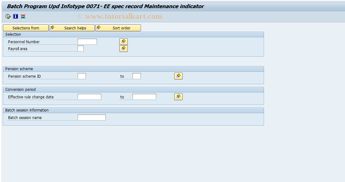 SAP TCode PC00_M08_RPPCUPG0_EX - Update infotype 0071 with EE FLAG