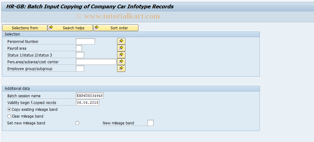 SAP TCode PC00_M08_UCCI - Start-of-year company car update 08
