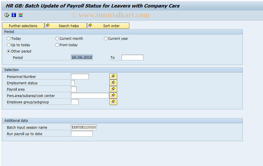 SAP TCode PC00_M08_ULCC - Company car for leavr 08