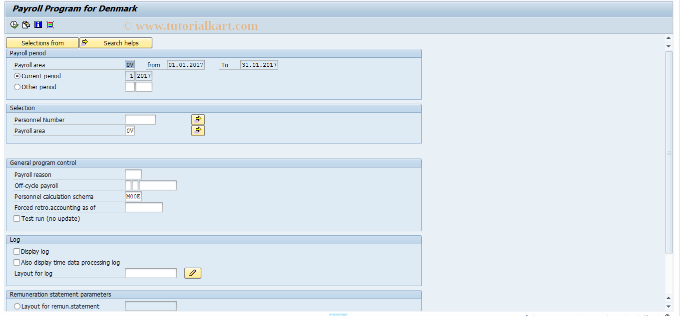 SAP TCode PC00_M09_CALCNET - Payroll: Net Import