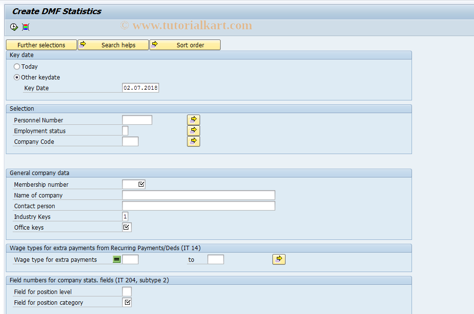 SAP TCode PC00_M09_CDMF - Create DMF statistics