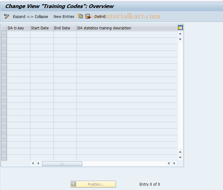 SAP TCode PC00_M09_CHED - Change training code