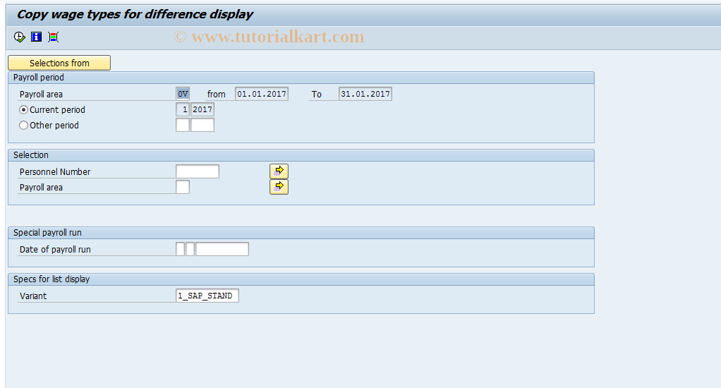 SAP TCode PC00_M09_CICP - Copy wage types for difference